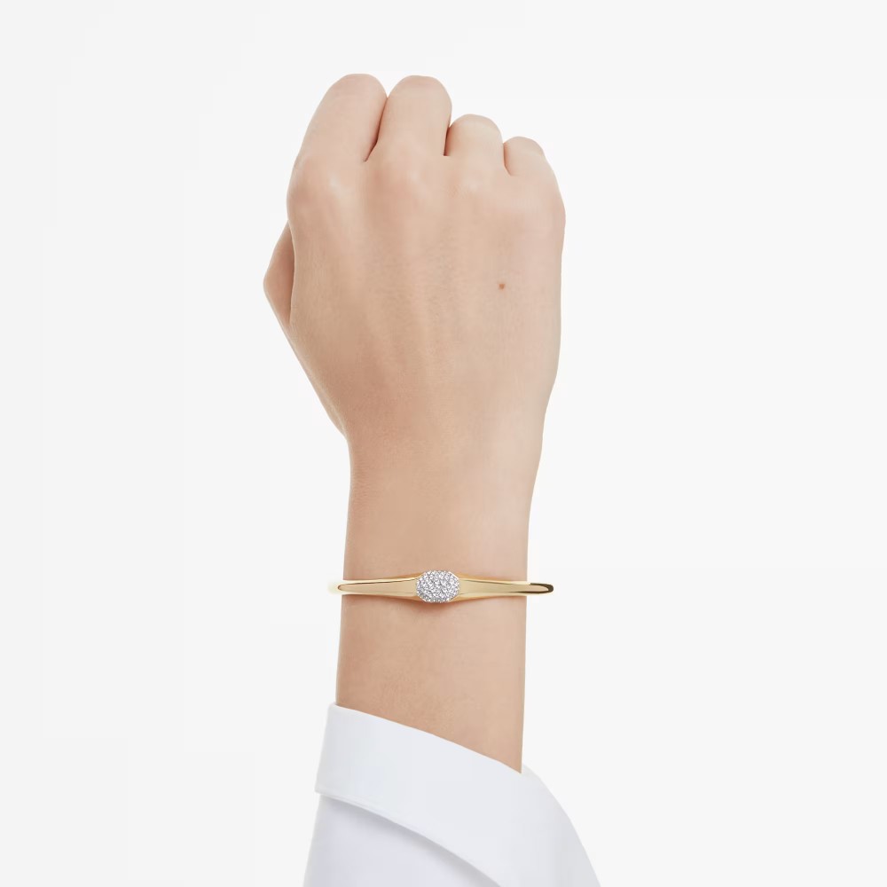 SWAROVSKI Dextera Άκαμπτο βραχιόλι, Λευκό, Στρογγυλή κοπή επιχρυσωμένο 5724597 SWAROVSKI Dextera Άκαμπτο βραχιόλι, Λευκό, Στρογγυλή κοπή επιχρυσωμένο 5724597