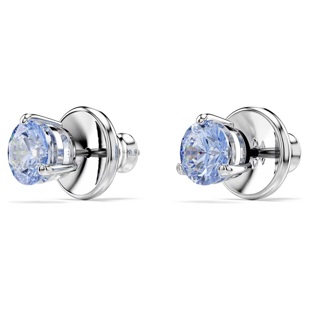 SWAROVSKI Solitaire καρφωτά Σκουλαρίκια, Στρογγυλή κοπή, Μπλε, Επιροδιωμένα 5725002