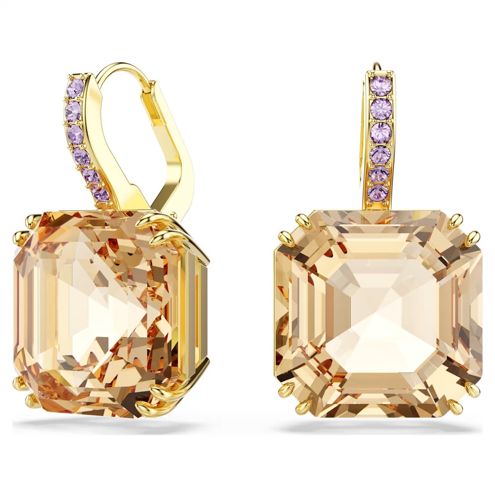 SWAROVSKI Millenia Σκουλαρίκια-σταγόνα Μίξη Κοπών, Καραμελέ Χρώμα Χρυσός Τόνος 5725744