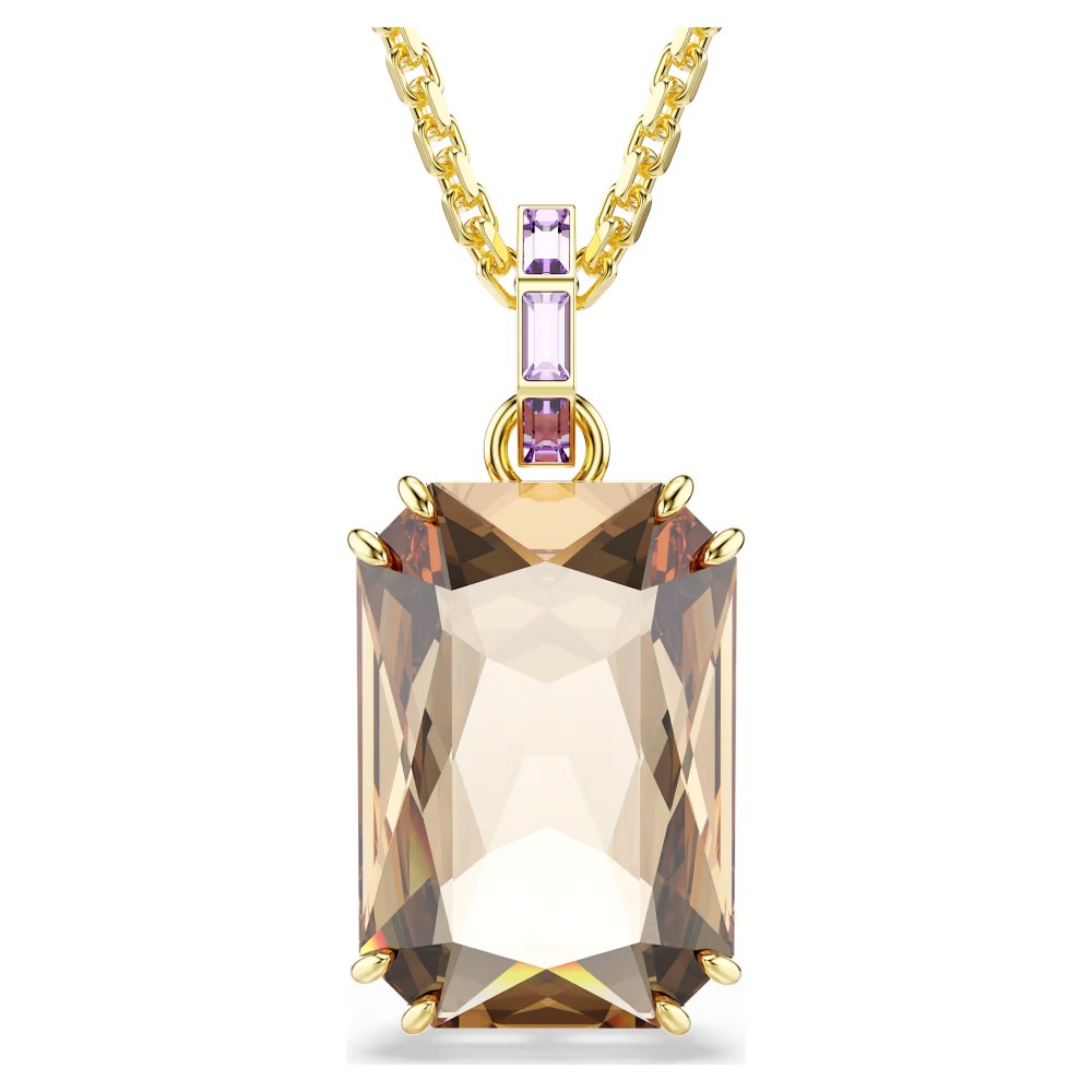 SWAROVSKI Μενταγιόν Millenia, Οκτάγωνη κοπή, Χρώμα Καραμέλας, Επιμετάλλωση σε Χρυσό Τόνο 5725752