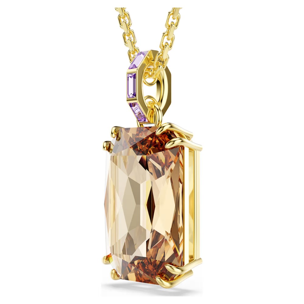 SWAROVSKI Μενταγιόν Millenia, Οκτάγωνη κοπή, Χρώμα Καραμέλας, Επιμετάλλωση σε Χρυσό Τόνο 5725752
