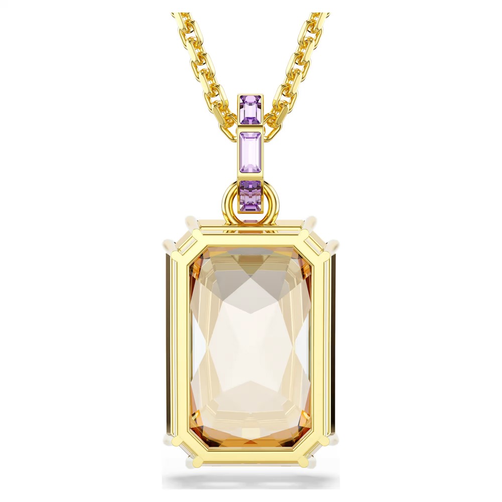 SWAROVSKI Μενταγιόν Millenia, Οκτάγωνη κοπή, Χρώμα Καραμέλας, Επιμετάλλωση σε Χρυσό Τόνο 5725752