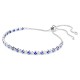 SWAROVSKI Βραχιόλι Tennis Matrix Στρογγυλή κοπή, Μπλε, Επιμετάλλωση ροδίου 5725854
