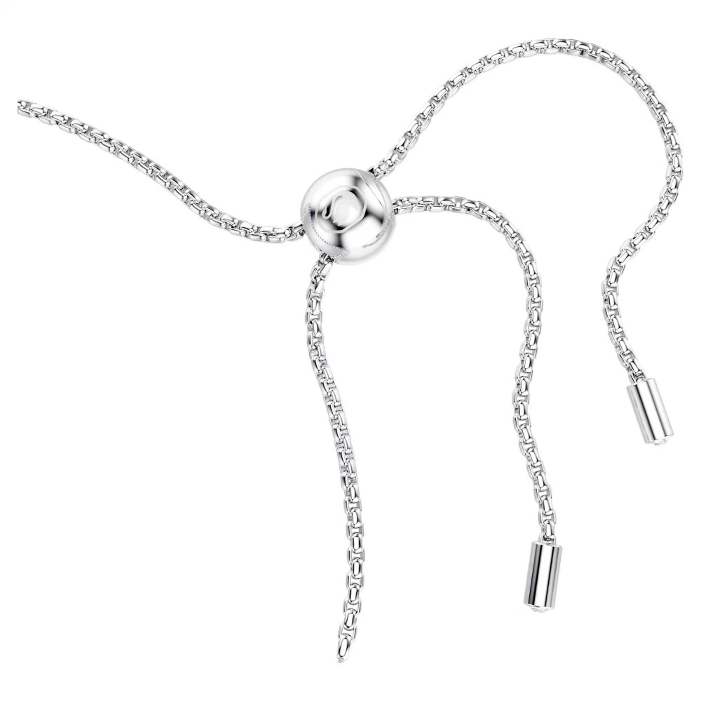 SWAROVSKI Βραχιόλι Tennis Matrix Στρογγυλή κοπή, Μπλε, Επιμετάλλωση ροδίου 5725854