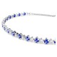 SWAROVSKI Βραχιόλι Tennis Matrix Στρογγυλή κοπή, Μπλε, Επιμετάλλωση ροδίου 5725854
