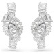 SWAROVSKI Σκουλαρίκια καρφάκι Matrix, Κοπή Baguette, Λευκά, Επιροδιωμένα 5727040