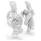 SWAROVSKI Σκουλαρίκια καρφάκι Matrix, Κοπή Baguette, Λευκά, Επιροδιωμένα 5727040