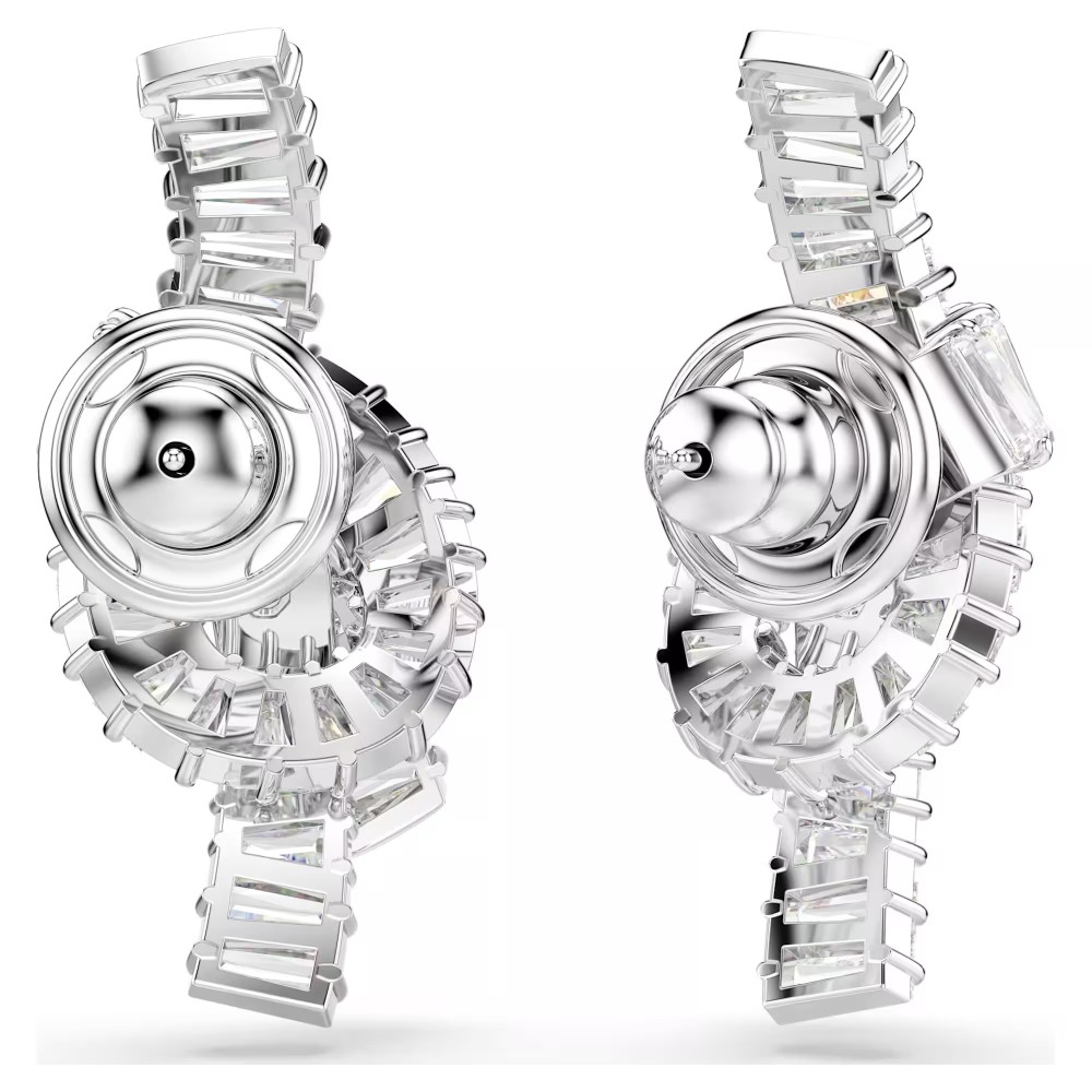 SWAROVSKI Σκουλαρίκια καρφάκι Matrix, Κοπή Baguette, Λευκά, Επιροδιωμένα 5727040