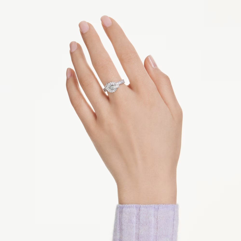 SWAROVSKI Matrix Δαχτυλίδι Λευκό, Κοπή Baguette, Κόμπος, Επιμετάλλωση Ροδίου 5727119 SWAROVSKI Matrix Δαχτυλίδι Λευκό, Κοπή Baguette, Κόμπος, Επιμετάλλωση Ροδίου 5727119