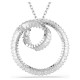 SWAROVSKI Μενταγιόν Matrix με Αλυσίδα Baguette κοπή, Λευκό, Επιμετάλλωση ροδίου 5727114