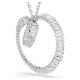 SWAROVSKI Μενταγιόν Matrix με Αλυσίδα Baguette κοπή, Λευκό, Επιμετάλλωση ροδίου 5727114