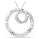 SWAROVSKI Μενταγιόν Matrix με Αλυσίδα Baguette κοπή, Λευκό, Επιμετάλλωση ροδίου 5727114