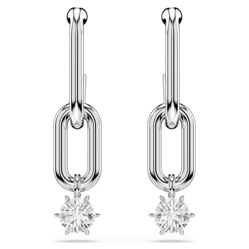 SWAROVSKI Σκουλαρίκια-σταγόνα Constella Στρογγυλή Κοπή, Λευκά, Επιμετάλλωση ροδίου 5728584