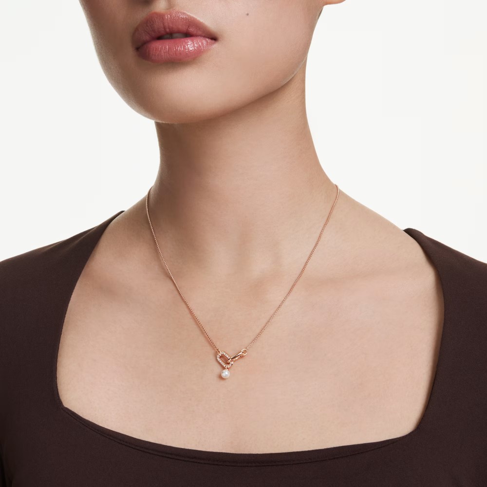 SWAROVSKI Constella Κολιέ Crystal pearls Στρογγυλή κοπή, Λευκό, Επιμετάλλωση σε Ροζ Χρυσό 5728589 SWAROVSKI Constella Κολιέ Crystal pearls Στρογγυλή κοπή, Λευκό, Επιμετάλλωση σε Ροζ Χρυσό 5728589