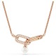 SWAROVSKI Constella Κολιέ Crystal pearls Στρογγυλή κοπή, Λευκό, Επιμετάλλωση σε Ροζ Χρυσό 5728589 SWAROVSKI Constella Κολιέ Crystal pearls Στρογγυλή κοπή, Λευκό, Επιμετάλλωση σε Ροζ Χρυσό 5728589