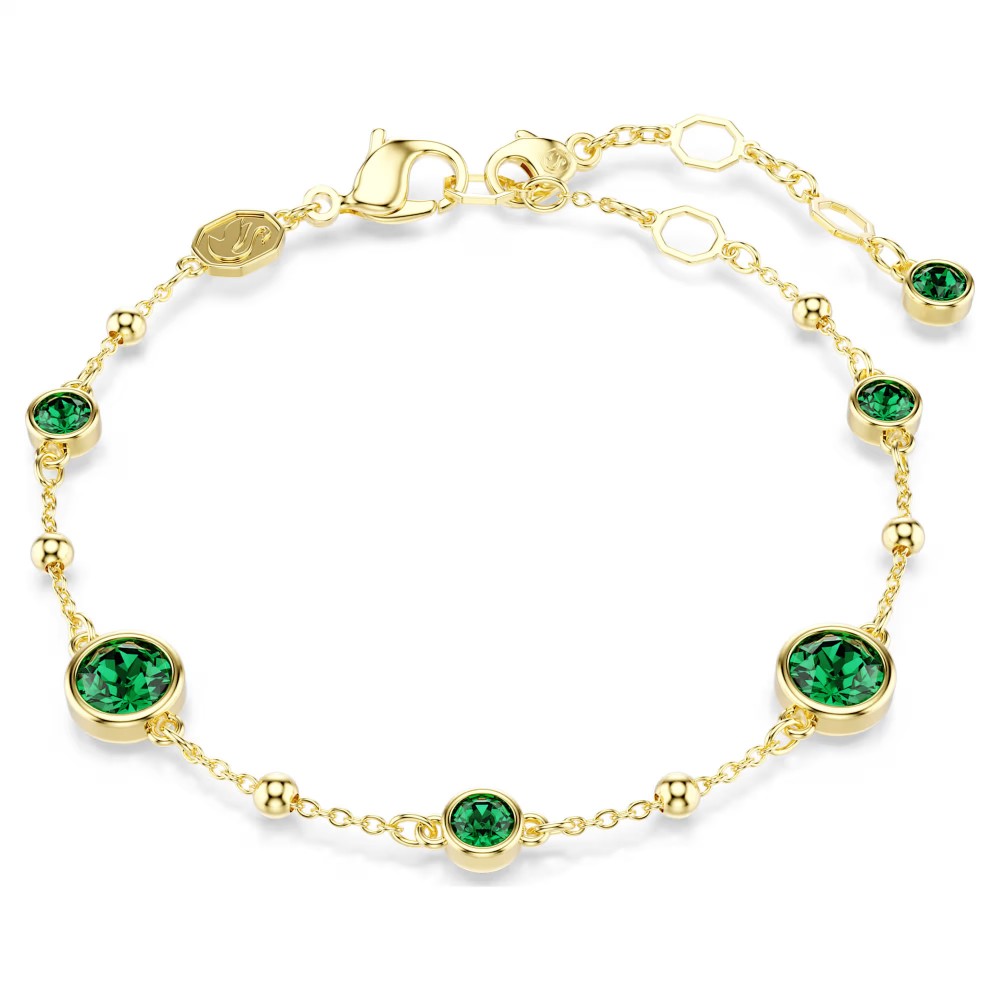 SWAROVSKI Βραχιόλι Imber Στρογγυλή κοπή, Πράσινο, Επιμετάλλωση σε χρυσό τόνο 5730676 SWAROVSKI Βραχιόλι Imber Στρογγυλή κοπή, Πράσινο, Επιμετάλλωση σε χρυσό τόνο 5730676