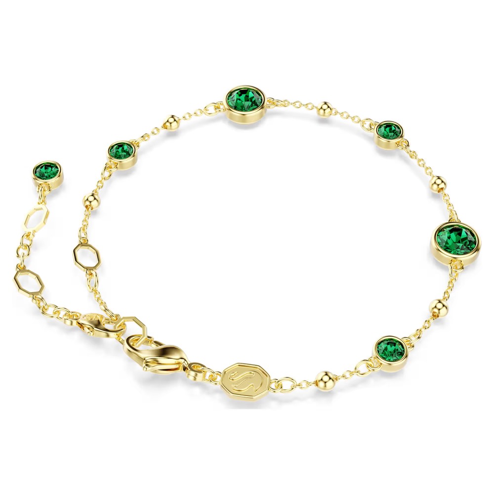 SWAROVSKI Βραχιόλι Imber Στρογγυλή κοπή, Πράσινο, Επιμετάλλωση σε χρυσό τόνο 5730676 SWAROVSKI Βραχιόλι Imber Στρογγυλή κοπή, Πράσινο, Επιμετάλλωση σε χρυσό τόνο 5730676