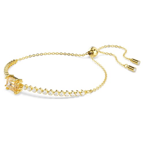 SWAROVSKI Matrix Tennis Βραχιόλι Μίξη Κοπών, Λευκό, Επιμετάλλωση σε Χρυσαφί Τόνο 5730699