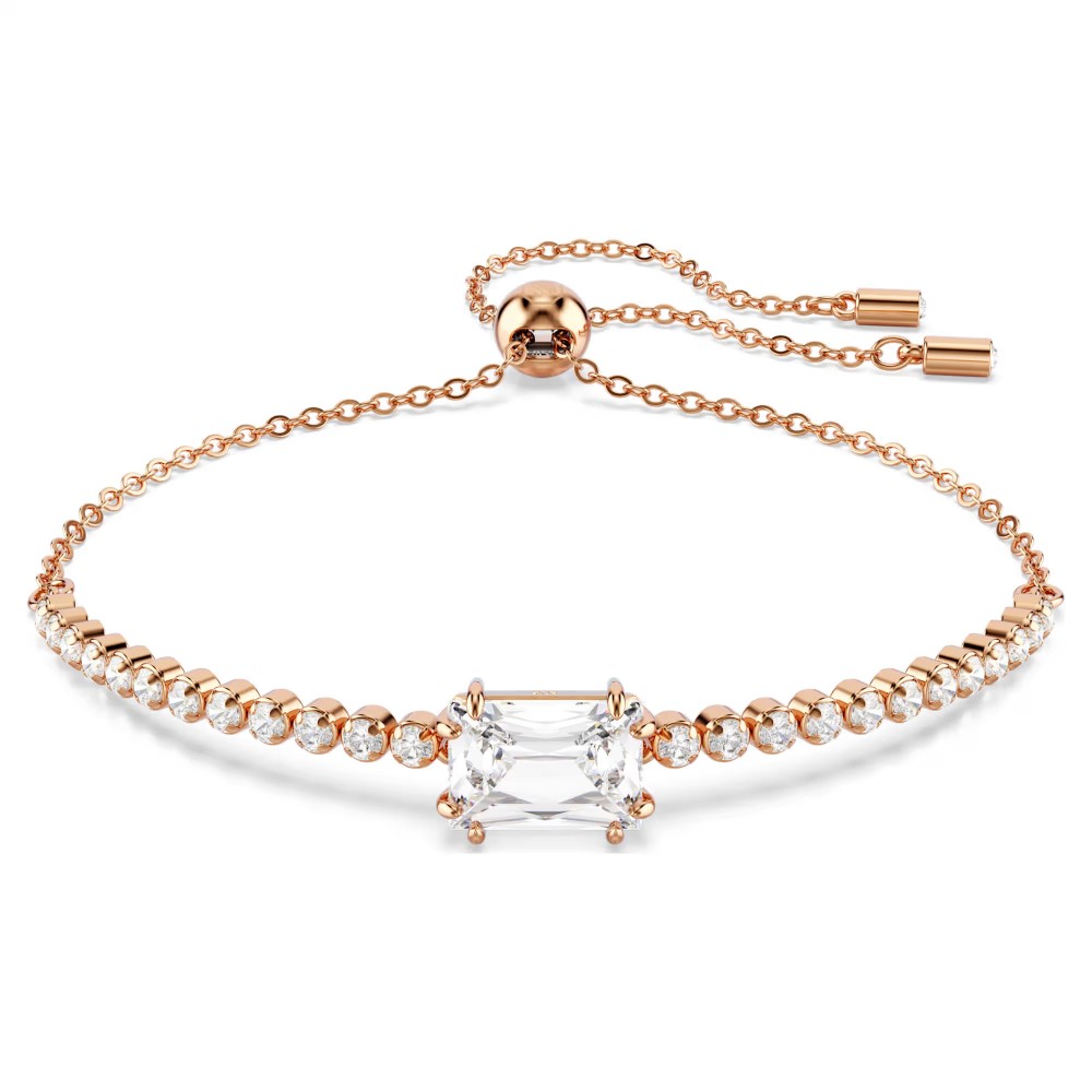 SWAROVSKI Βραχιόλι Tennis Matrix Μίξη Κοπών, Λευκό, Επιμετάλλωση σε ροζ-χρυσό τόνο 5730706 SWAROVSKI Βραχιόλι Tennis Matrix Μίξη Κοπών, Λευκό, Επιμετάλλωση σε ροζ-χρυσό τόνο 5730706