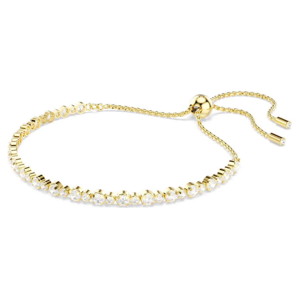 SWAROVSKI Tennis Matrix Βραχιόλι Στρογγυλή κοπή, Λευκό, Χρυσός Τόνος 5730709