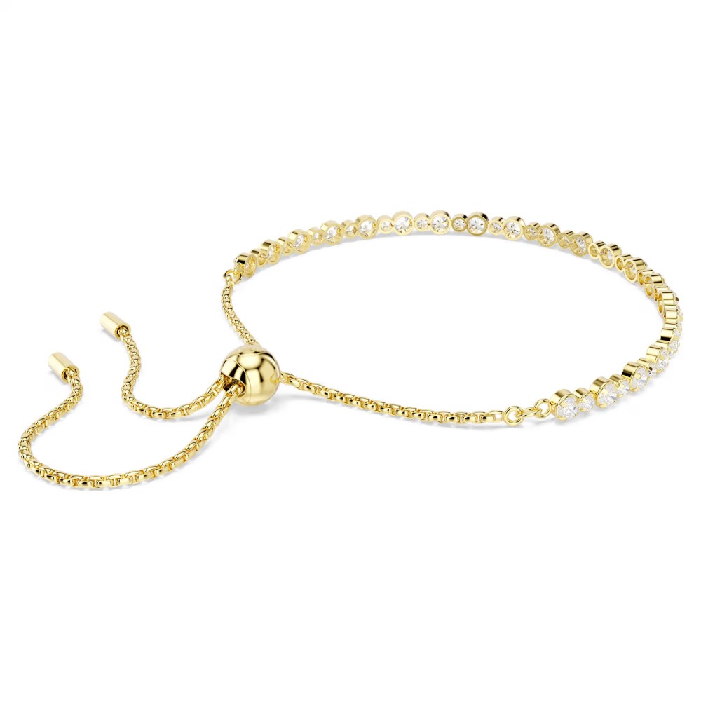 SWAROVSKI Tennis Matrix Βραχιόλι Στρογγυλή κοπή, Λευκό, Χρυσός Τόνος 5730709