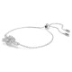 SWAROVSKI Βραχιόλι Matrix Baguette κοπή, Λευκό, Κόμπος, Επιμετάλλωση ροδίου 5731101