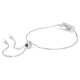 SWAROVSKI Βραχιόλι Matrix Baguette κοπή, Λευκό, Κόμπος, Επιμετάλλωση ροδίου 5731101