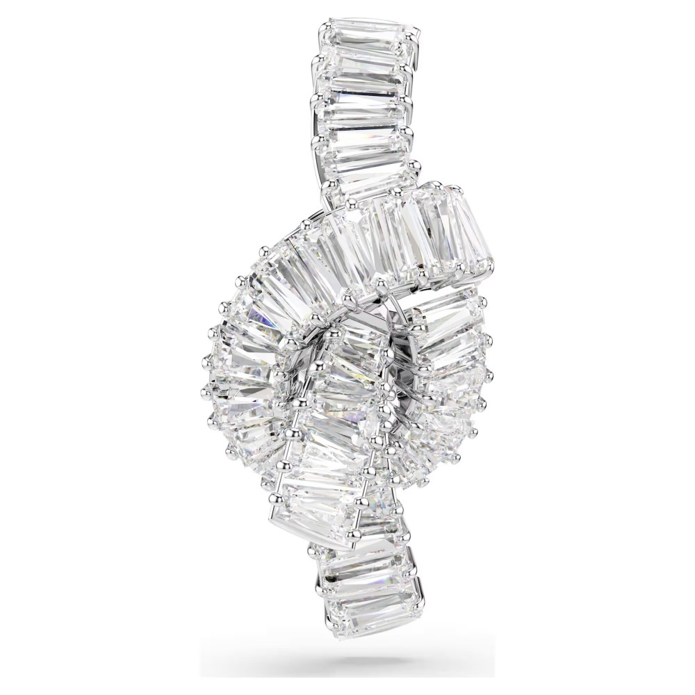 SWAROVSKI Καρφίτσα Πέτου Matrix, Baguette Κοπή, Λευκό, Επιροδιωμένο 5731102 SWAROVSKI Καρφίτσα Πέτου Matrix, Baguette Κοπή, Λευκό, Επιροδιωμένο 5731102