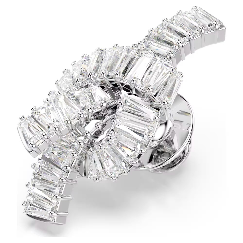 SWAROVSKI Καρφίτσα Πέτου Matrix, Baguette Κοπή, Λευκό, Επιροδιωμένο 5731102 SWAROVSKI Καρφίτσα Πέτου Matrix, Baguette Κοπή, Λευκό, Επιροδιωμένο 5731102