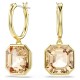 SWAROVSKI Millenia Σκουλαρίκια-σταγόνα Τετράγωνη κοπή, Καραμελέ Χρώμα Χρυσός Τόνος 5731148