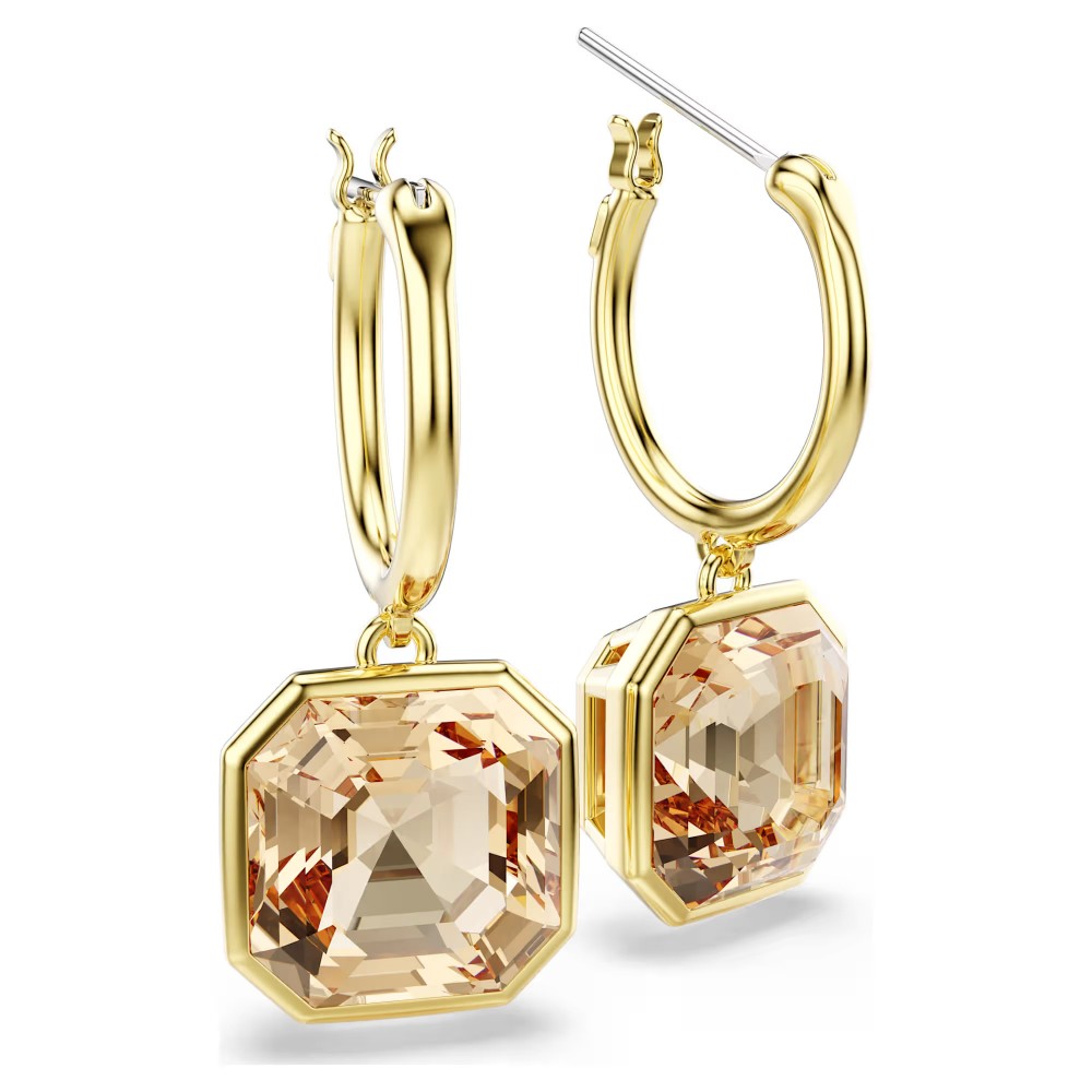 SWAROVSKI Millenia Σκουλαρίκια-σταγόνα Τετράγωνη κοπή, Καραμελέ Χρώμα Χρυσός Τόνος 5731148