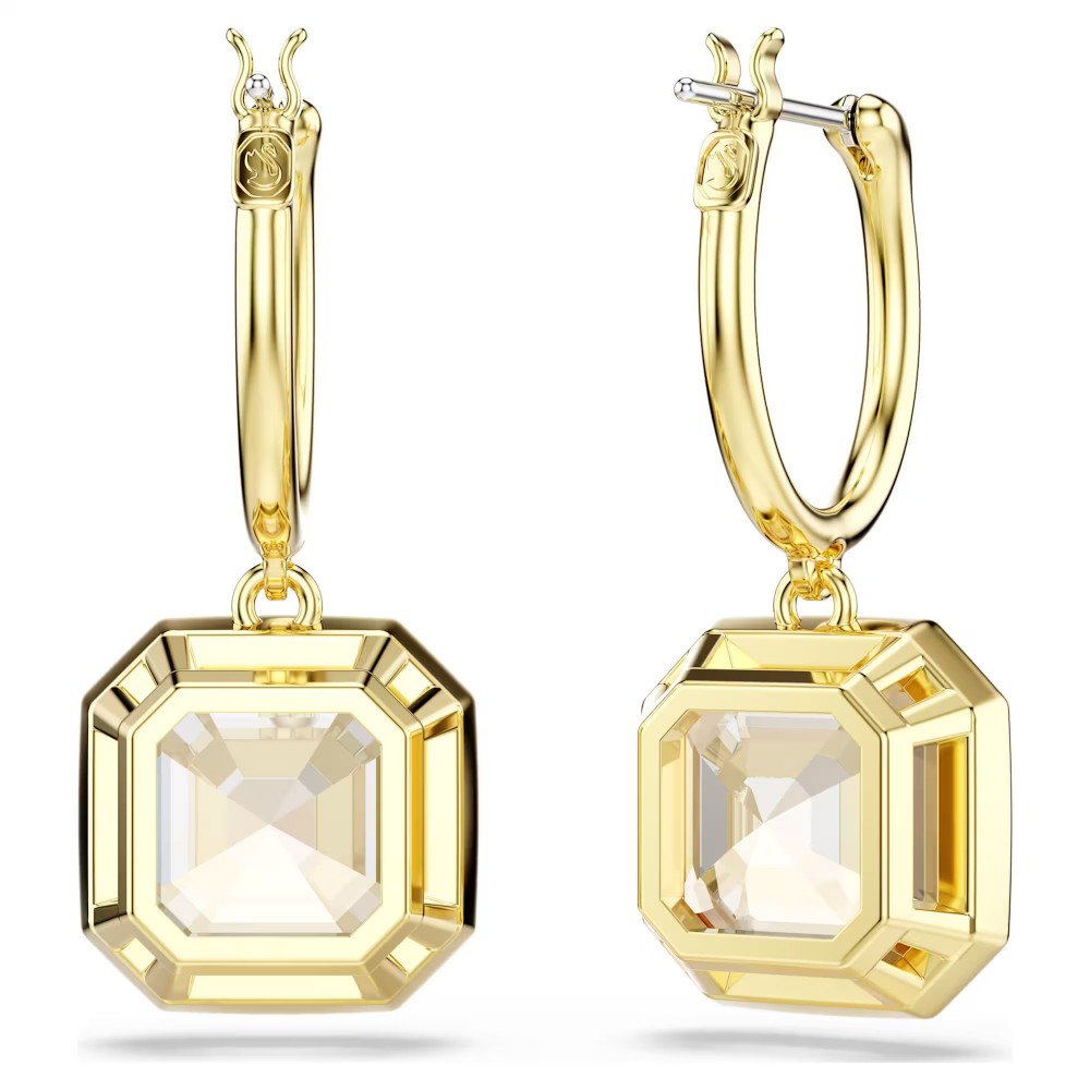 SWAROVSKI Millenia Σκουλαρίκια-σταγόνα Τετράγωνη κοπή, Καραμελέ Χρώμα Χρυσός Τόνος 5731148