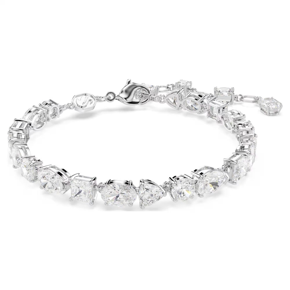 SWAROVSKI Βραχιόλι Mesmera Μείξη κοπών, Λευκό, Επιμετάλλωση ροδίου 5731959