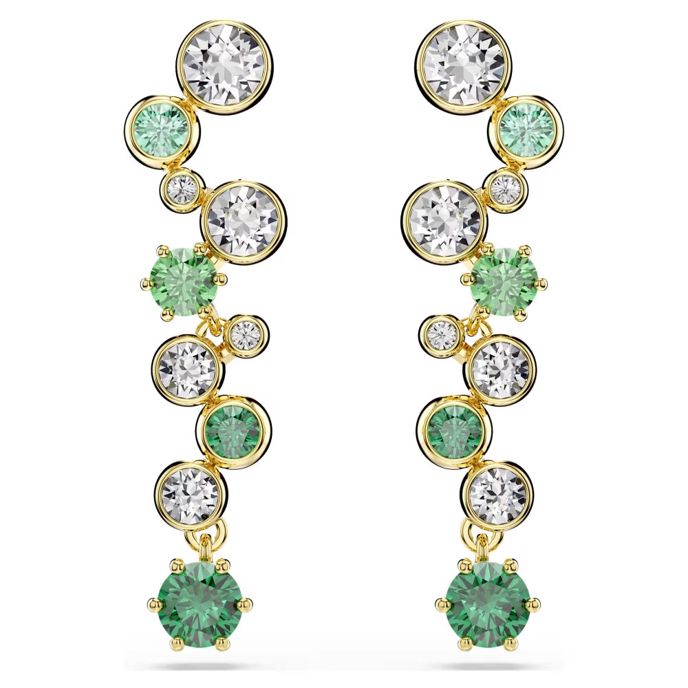 SWAROVSKI Constella Σκουλαρίκια-σταγόνα Μίξη Κοπών, Πράσινα, Επιχρυσωμένα 5732248