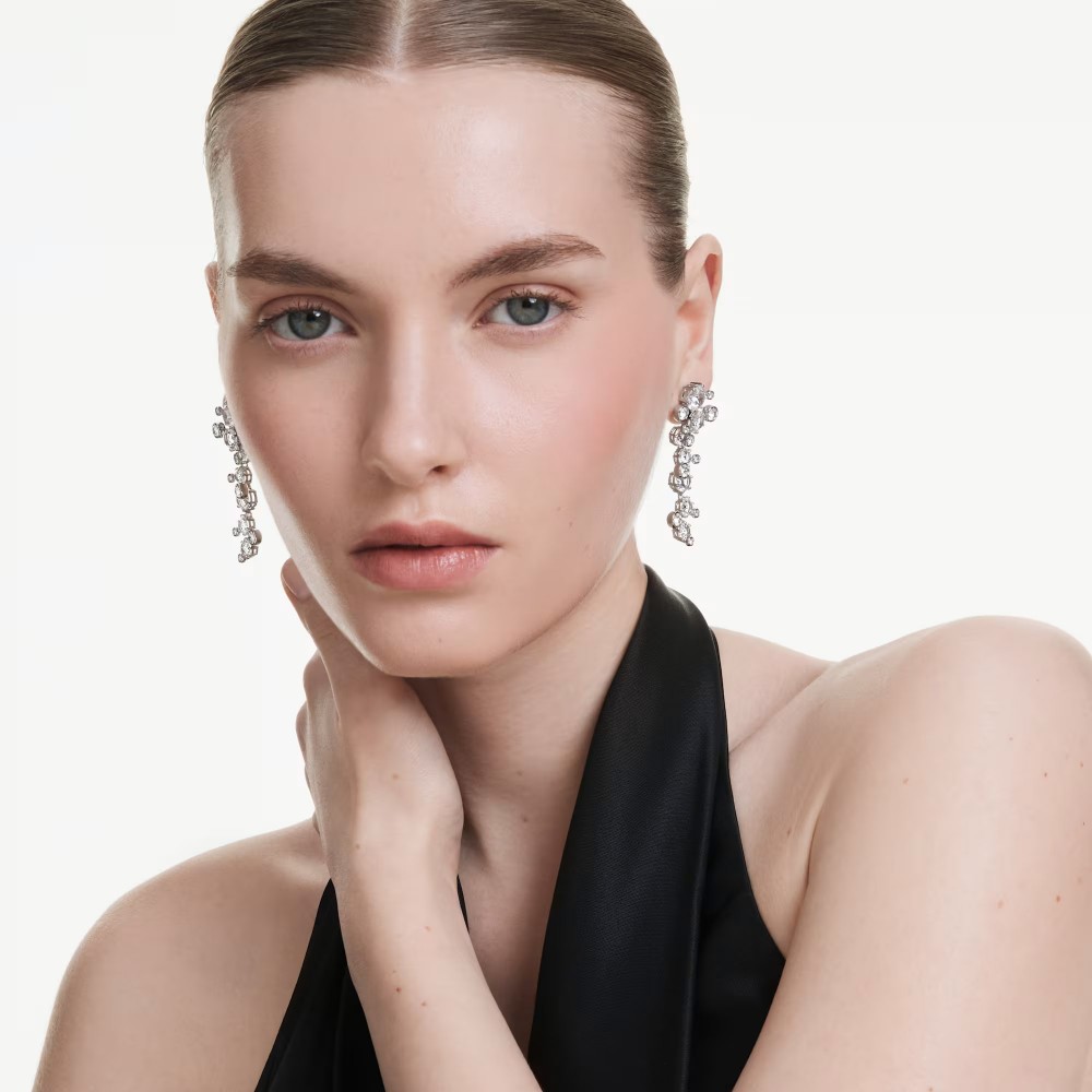 SWAROVSKI Σκουλαρίκια-σταγόνα Constella Μίξη Κοπών, Λευκά, Επιμετάλλωση ροδίου 5732252 SWAROVSKI Σκουλαρίκια-σταγόνα Constella Μίξη Κοπών, Λευκά, Επιμετάλλωση ροδίου 5732252
