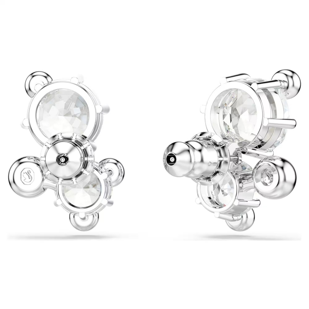 SWAROVSKI Σκουλαρίκια Constella Στρογγυλή Κοπή, Λευκά, Επιμετάλλωση ροδίου 5732253
