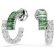 SWAROVSKI Σκουλαρίκια Matrix, Μικτή Κοπή, Πράσινο, Επιροδιωμένο 5732264