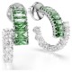 SWAROVSKI Σκουλαρίκια Matrix, Μικτή Κοπή, Πράσινο, Επιροδιωμένο 5732264