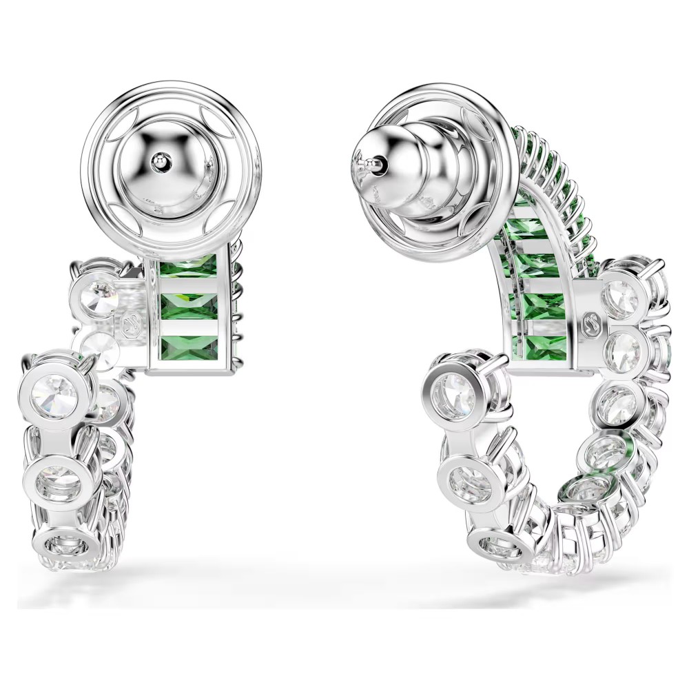SWAROVSKI Σκουλαρίκια Matrix, Μικτή Κοπή, Πράσινο, Επιροδιωμένο 5732264