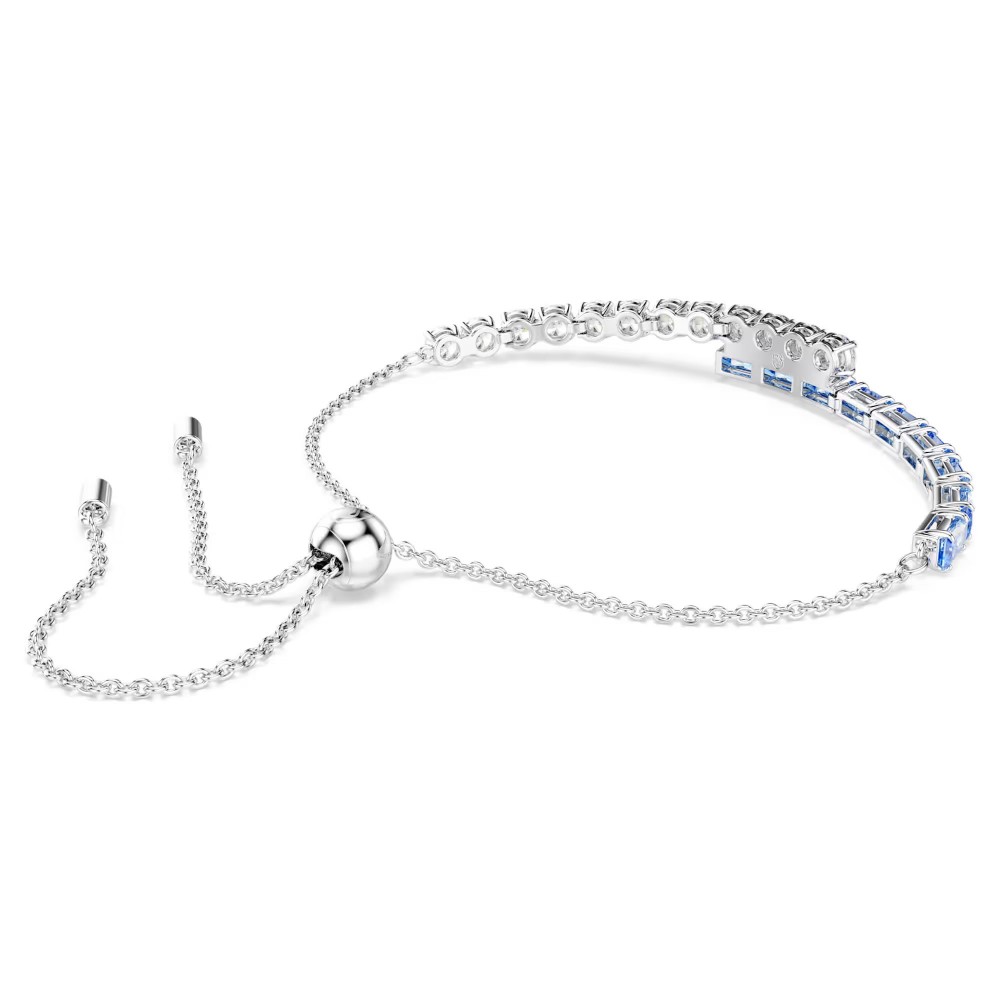 SWAROVSKI Βραχιόλι Matrix Μίξη κοπών, Μπλε, Επιμετάλλωση ροδίου 5732266