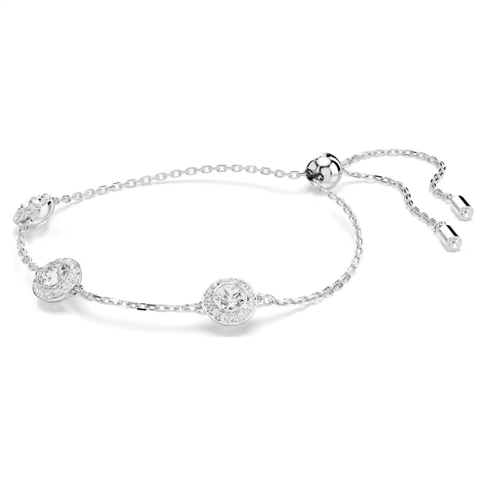 SWAROVSKI Una Angelic Βραχιόλι, Στρογγυλή Κοπή, Διπλής Όψης, Λευκό, Επιροδιωμένο 5732272