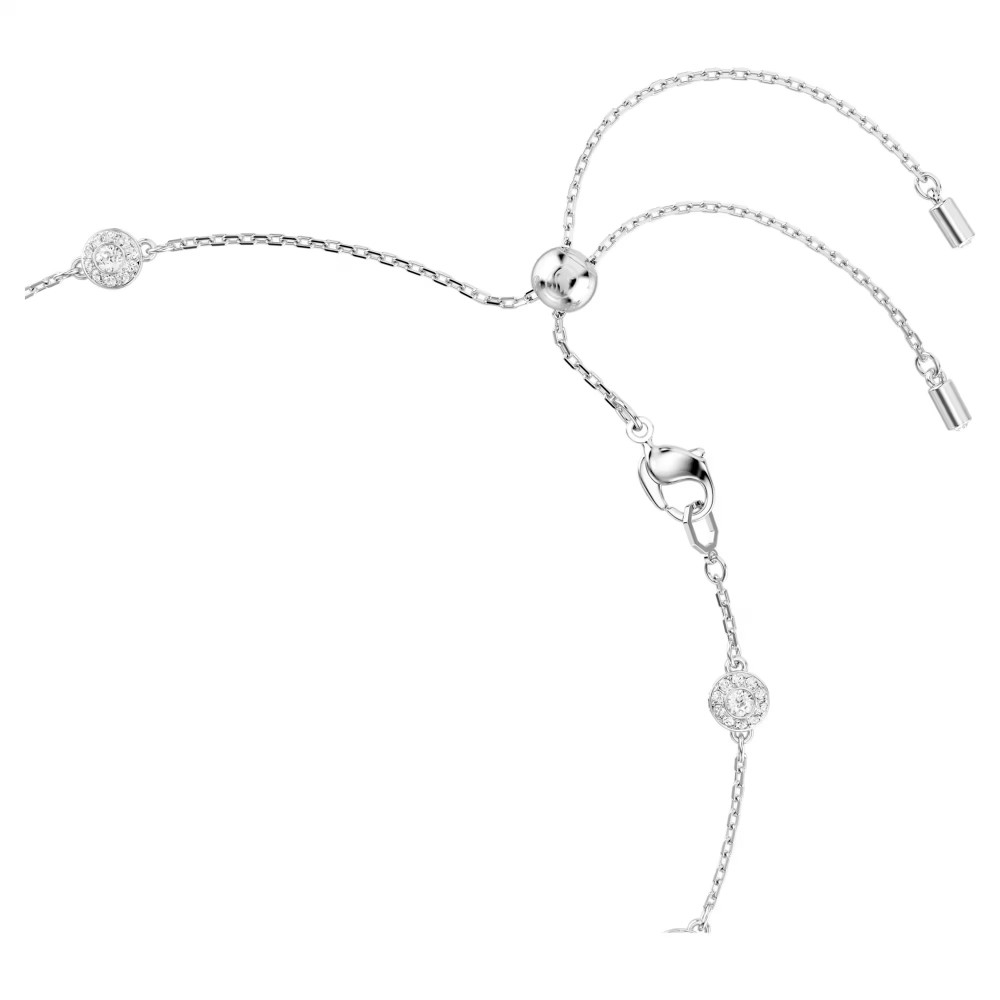 SWAROVSKI Una Angelic Κολιέ, Στρογγυλή κοπή, Λευκό, Διπλής Όψης Επιροδιωμένο 5732275