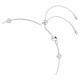 SWAROVSKI Una Angelic Κολιέ, Στρογγυλή κοπή, Λευκό, Διπλής Όψης Επιροδιωμένο 5732275