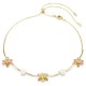 SWAROVSKI Κολιέ Idyllia Crystal Pearl, Μίξη κοπών, Λουλούδι, Πολύχρωμο, Επιμετάλλωση σε χρυσό τόνο 5732388