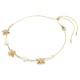 SWAROVSKI Κολιέ Idyllia Crystal Pearl, Μίξη κοπών, Λουλούδι, Πολύχρωμο, Επιμετάλλωση σε χρυσό τόνο 5732388