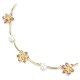 SWAROVSKI Κολιέ Idyllia Crystal Pearl, Μίξη κοπών, Λουλούδι, Πολύχρωμο, Επιμετάλλωση σε χρυσό τόνο 5732388