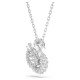 SWAROVSKI Swan Μενταγιόν Κύκνος, Μίξη Κοπών, Λευκό, Επιροδιωμένο 5732412
