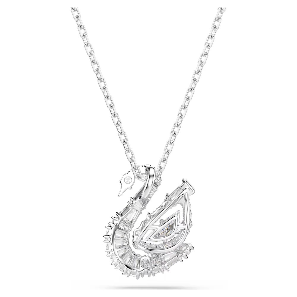 SWAROVSKI Swan Μενταγιόν Κύκνος, Μίξη Κοπών, Λευκό, Επιροδιωμένο 5732412