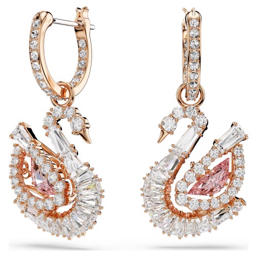 SWAROVSKI Σκουλαρίκια-Σταγόνα Swan Pave, Ροζ, Επιμετάλλωση σε ροζ χρυσό τόνο 5732415