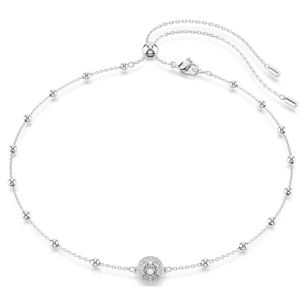 SWAROVSKI Una Angelic Κολιέ, Στρογγυλή κοπή, Λευκό, Διπλής Όψης Επιροδιωμένο 5733116